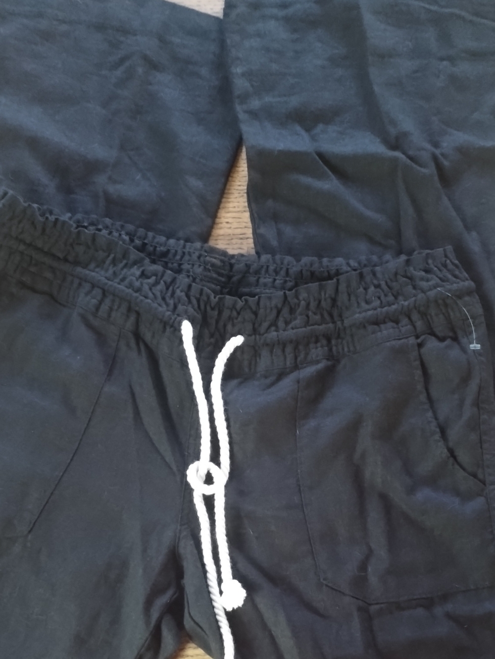 Roxy Ladies Black Drawstring Casual Wide Leg Pants